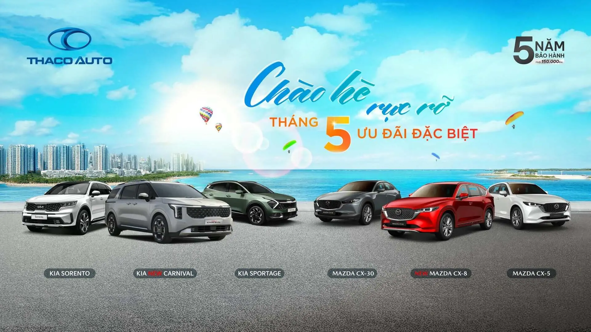 Chương trình Ưu đãi Bài viết Chào hè rực rỡ cùng THACO AUTO với ưu đãi đặc biệt